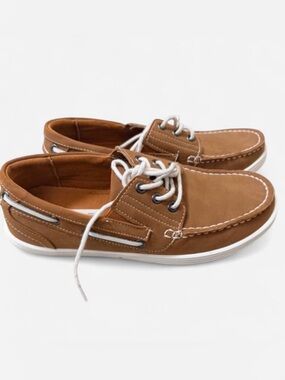 Unlisted by Kenneth Cole Tan and White Boat Shoes